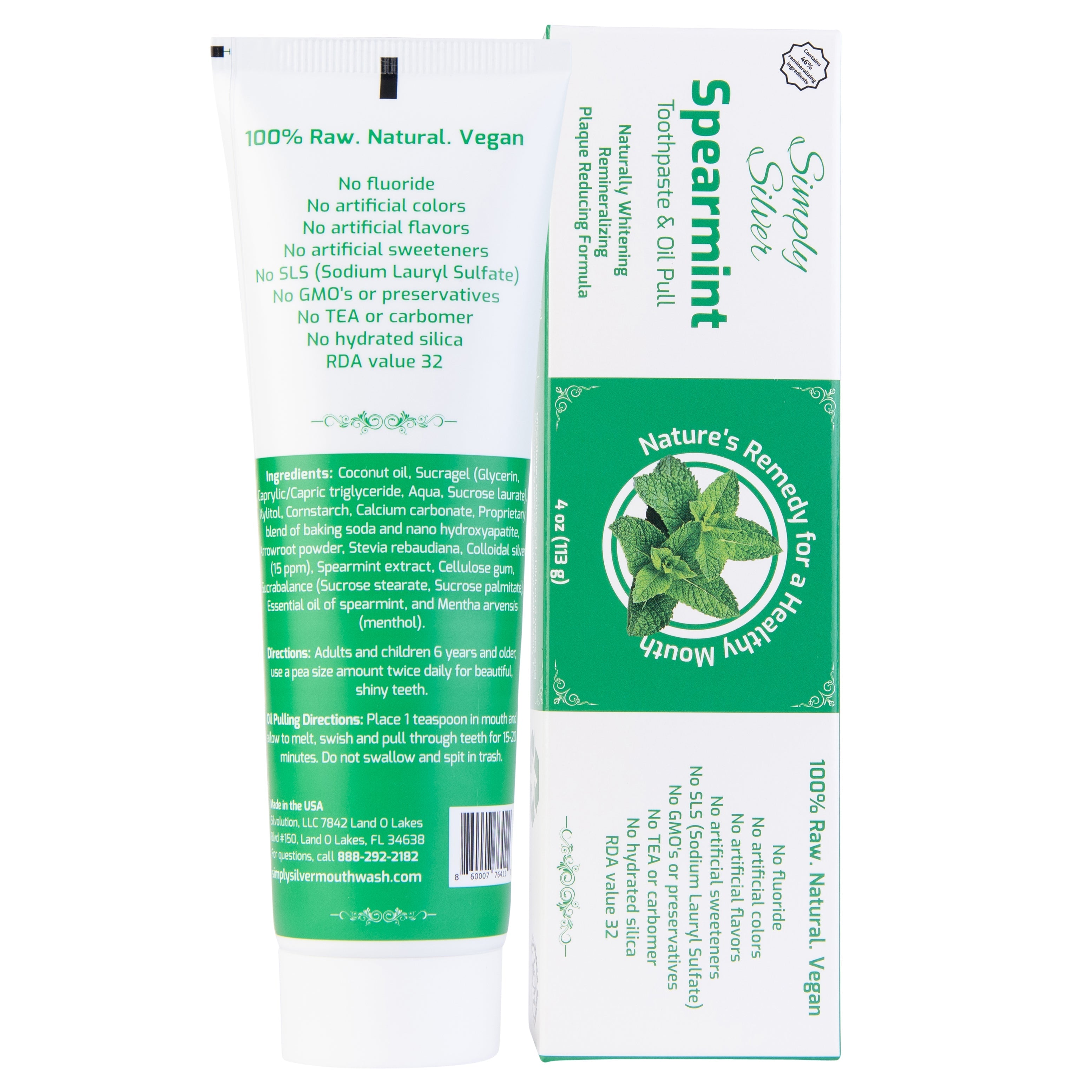 Spearmint toothpaste