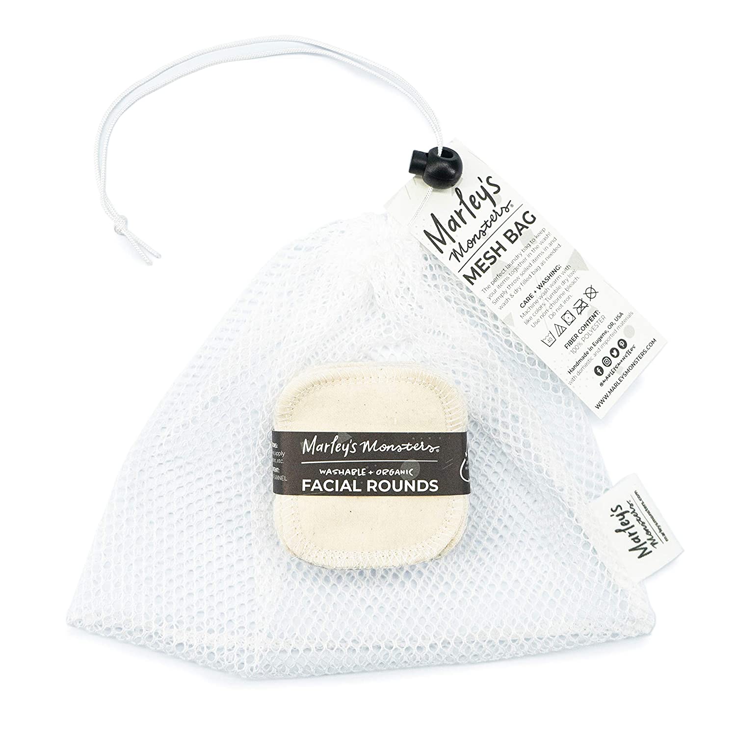 Mesh Laundry Bag & Facial Rounds Set