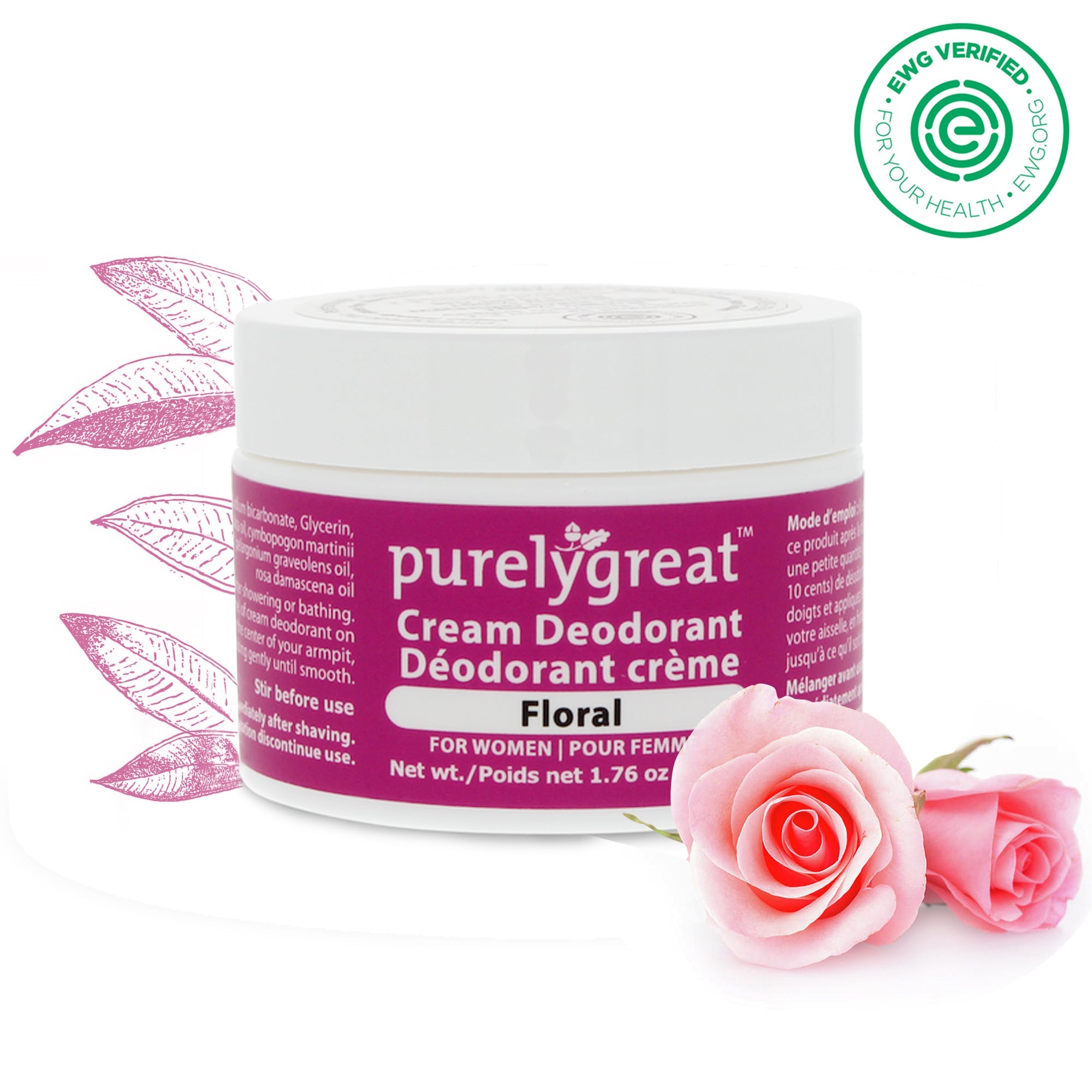 Floral Cream Deodorant for Women