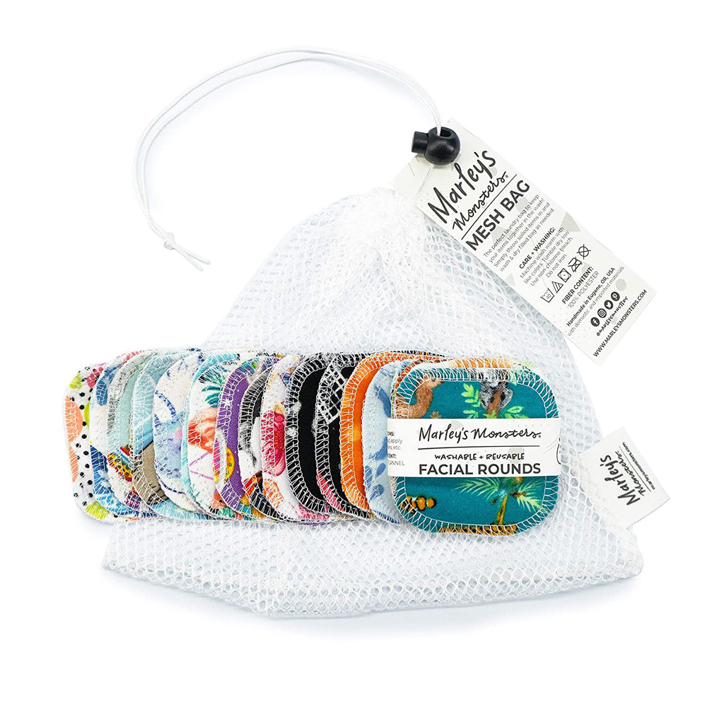 Mesh Laundry Bag & Facial Rounds Set