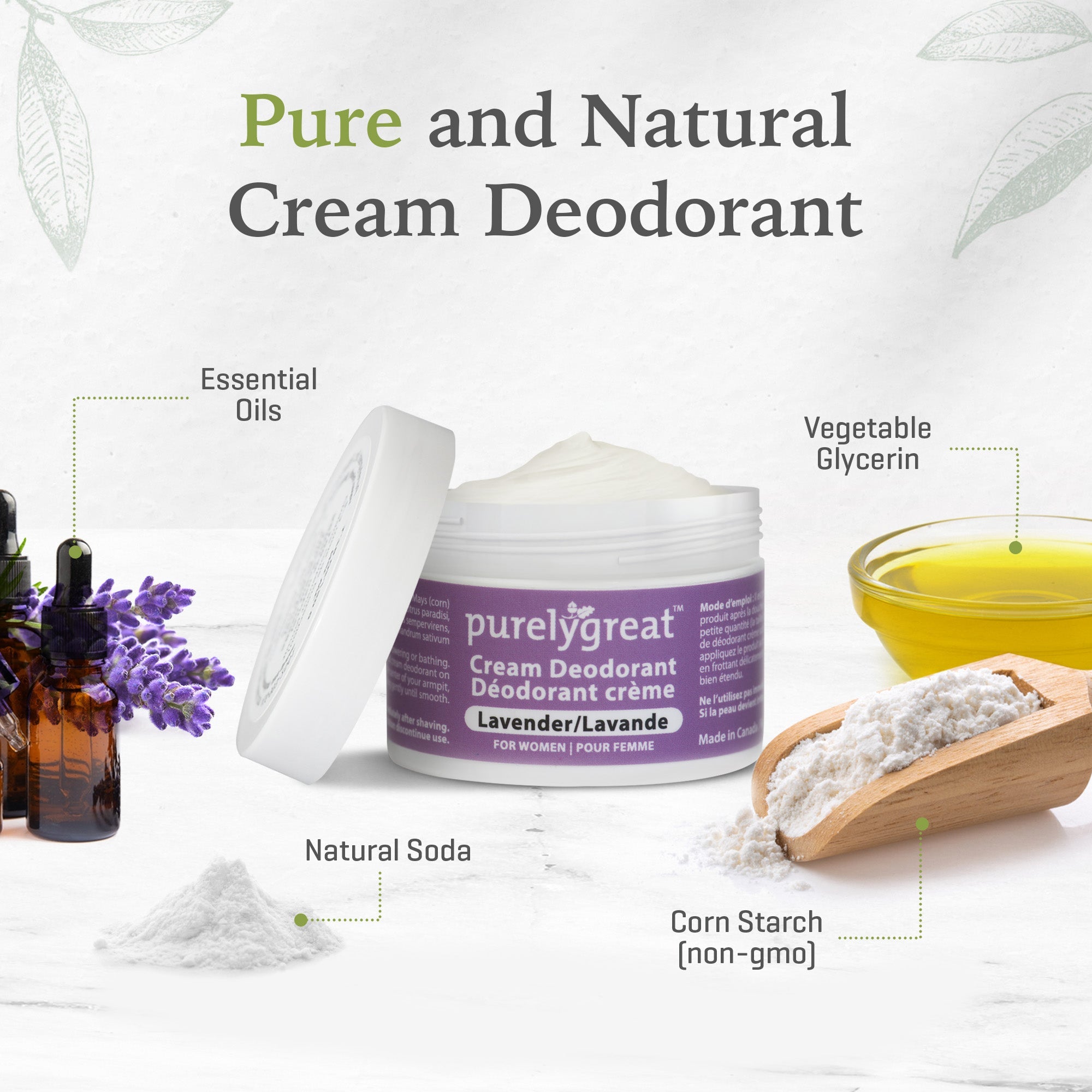 Lavender Cream Deodorant for Women