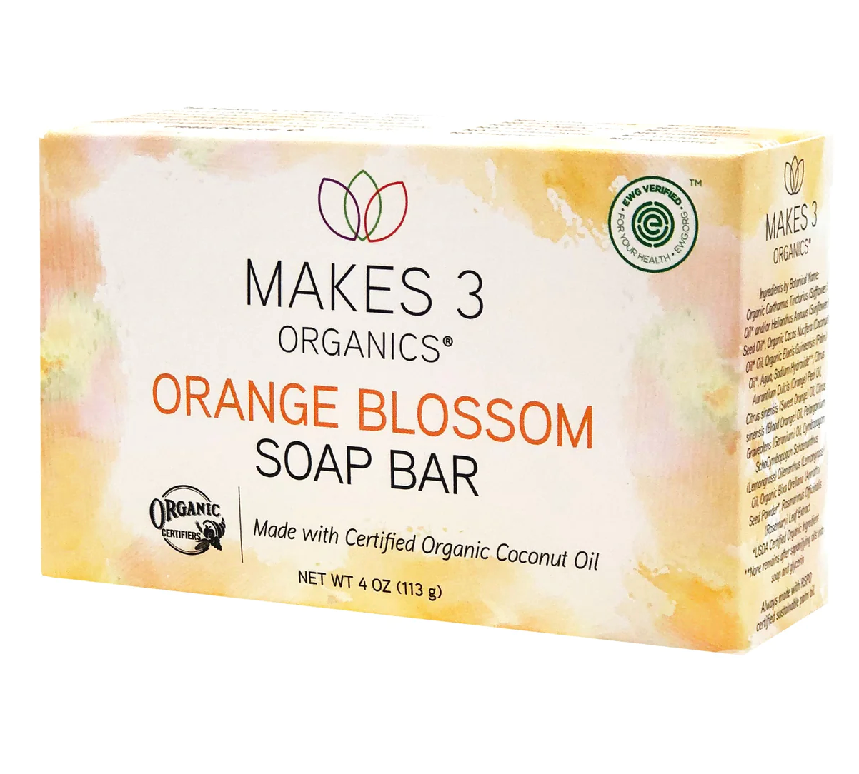 Makes 3 Organics Orange Blossom Organic Soap Bar