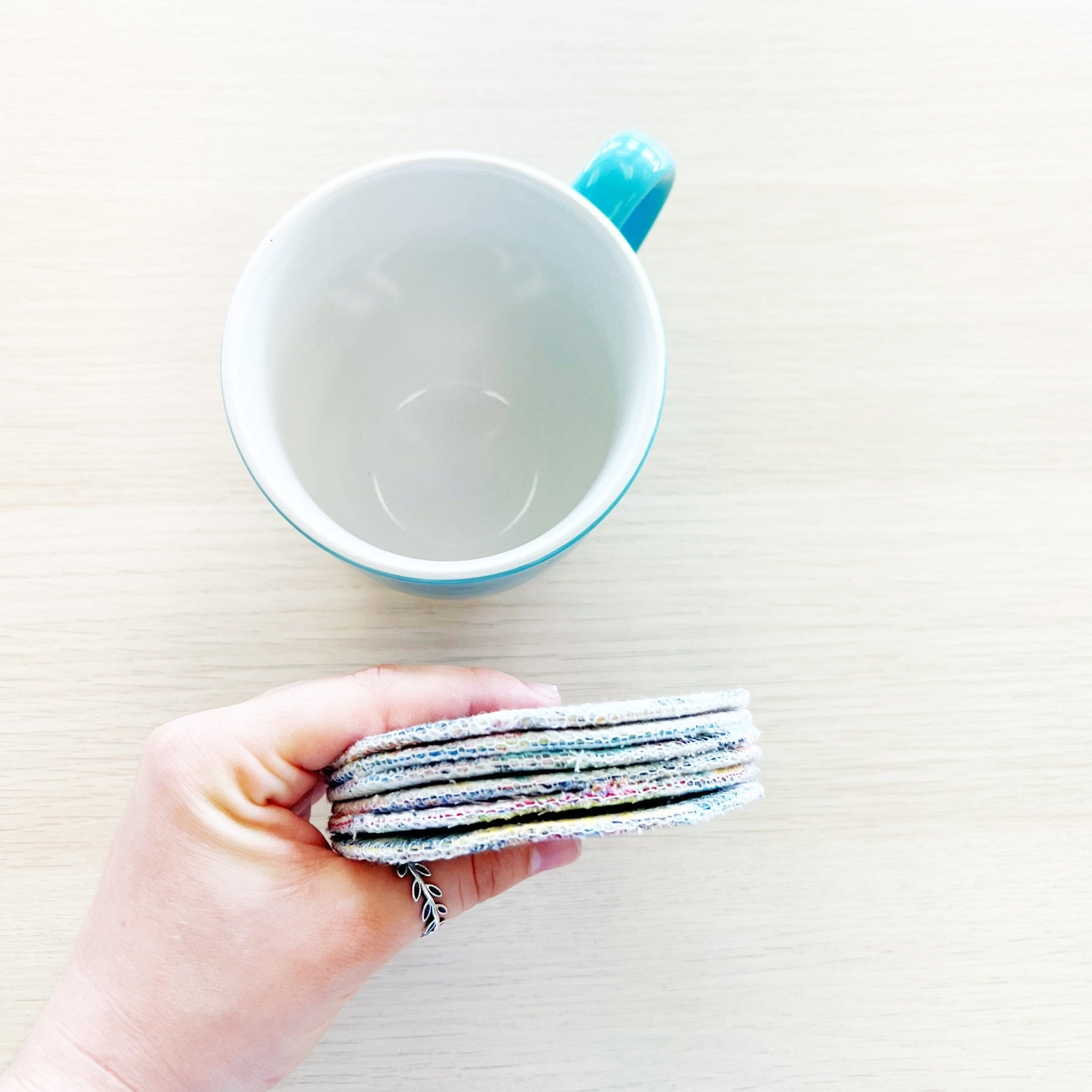 Scrap Felt Coasters: 6-Pack