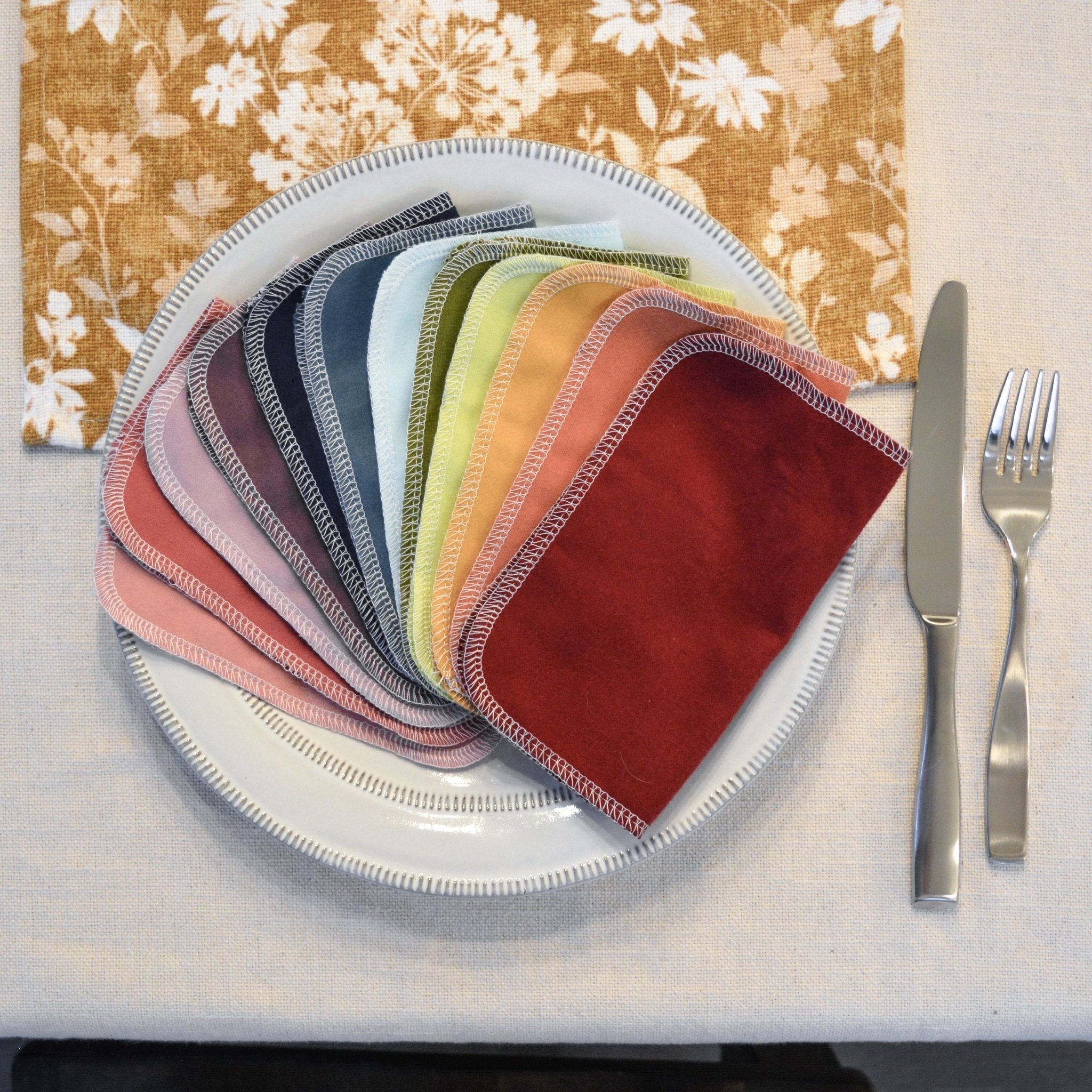 Small Cloth Napkins: Color Mixes 12-Pack