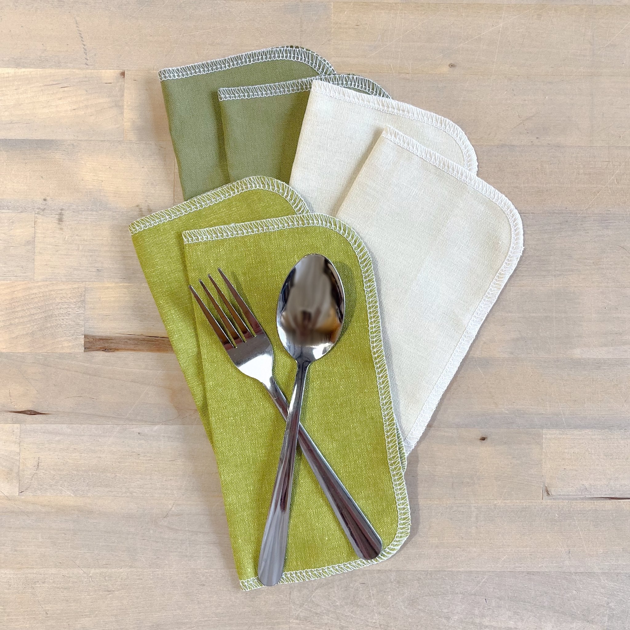 Small Linen Napkins: Tonal Sets 6-Pack