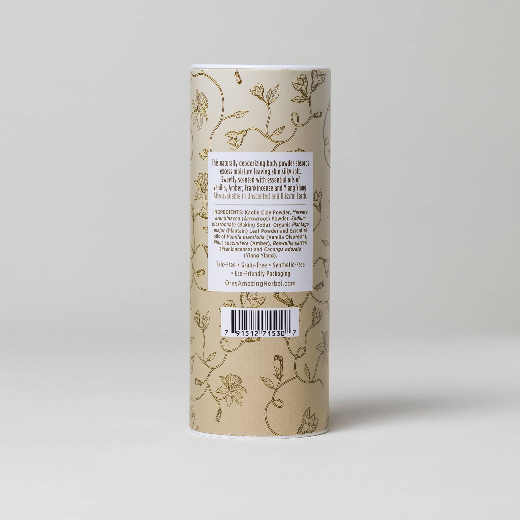 Talc Free Body Powder, Sweet Love Vanilla