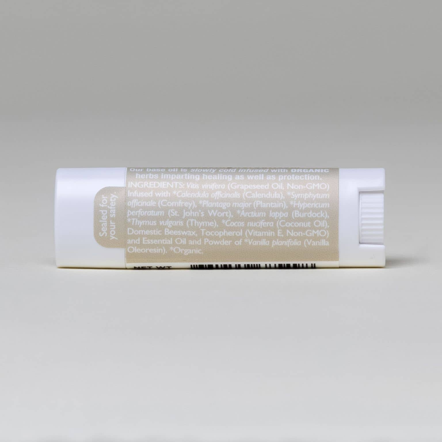 Natural Lip Balm, Herbal Infused, Vanilla